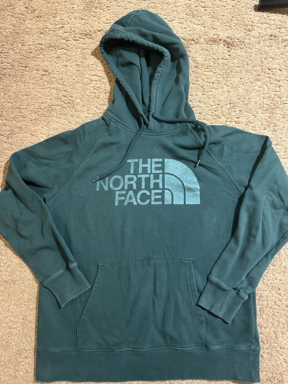 The North Face Women’s Hooded Graphic Logo Sweatshirt Size Medium Green
